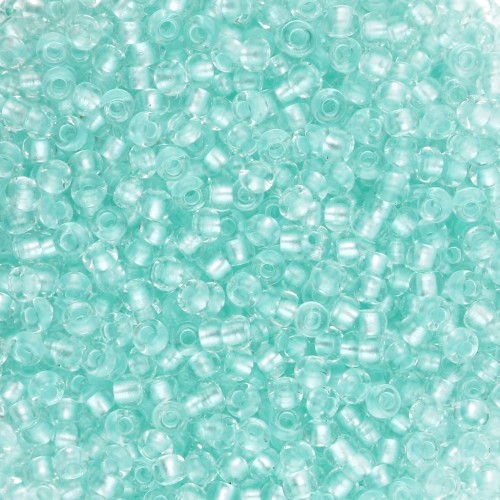 Cuentas Preciosa Rocalla 11/0 de 2 mm - Crystal Lined Green Pearl, 20 g