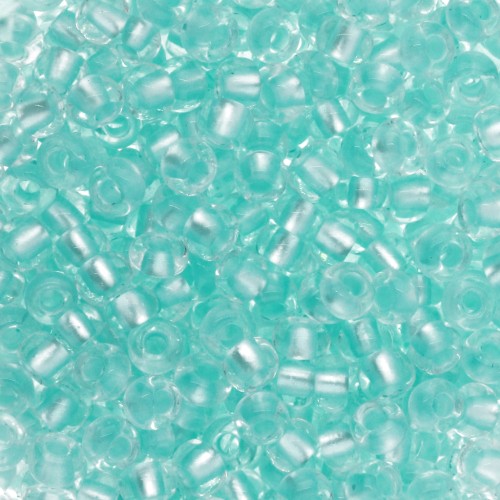Cuentas Preciosa Rocalla 8/0 de 3 mm - Crystal Lined Green Pearl x 20 g
