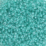Cuentas Preciosa Rocalla 11/0 de 2 mm - Crystal Lined Green Sfinx x20 g