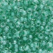 Cuentas Preciosa Rocalla 8/0 de 3 mm - Crystal Lined Green Sfinx x20 g