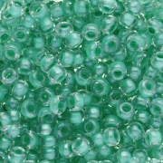 Cuentas Preciosa Rocalla 8/0 de 3 mm - Crystal Lined Green Sfinx x20 g
