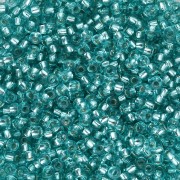 Rockery 11/0 2 mm - Solgel - Verde 3 Cristal Teñido Forrado de Plata x20g