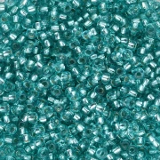 Rockery 11/0 2 mm - Solgel - Verde 3 Cristal Teñido Forrado de Plata x20g