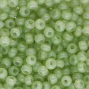 Cuentas Preciosa 8/0 de 3 mm - Rocalla - Verde 2, teñidas en color alabastro, 20 g