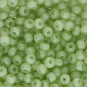 Cuentas Preciosa 8/0 de 3 mm - Rocalla - Verde 2, teñidas en color alabastro, 20 g