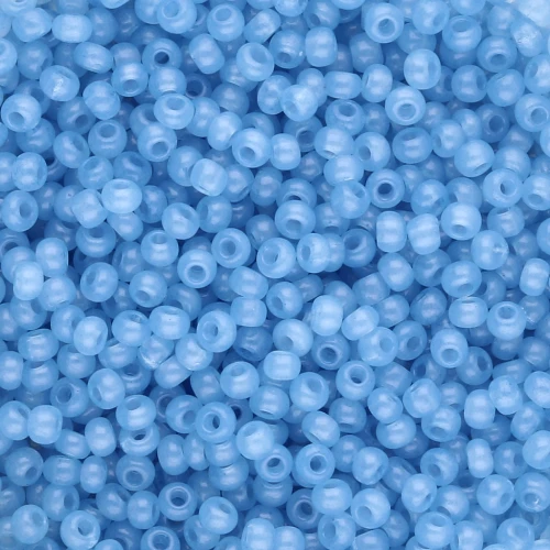 Rocailles 11/0 2 mm - Solgel - Blue Jean 2 Alabastro teñido x20g