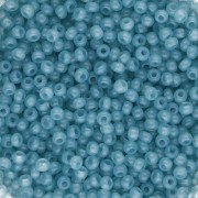 Cuentas Preciosa Rocalla 11/0 de 2 mm - Solgel - Azul verdoso 2, teñidas en color alabastro, 20 g