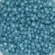 Cuentas Preciosa Rocalla 11/0 de 2 mm - Solgel - Azul verdoso 2, teñidas en color alabastro, 20 g