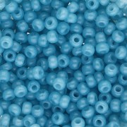 Cuentas Preciosa Rocalla 8/0 de 3 mm - Solgel - Azul verdoso 2, teñidas en color alabastro, 20 g