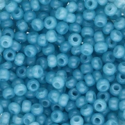 Cuentas Preciosa Rocalla 8/0 de 3 mm - Solgel - Azul verdoso 2, teñidas en color alabastro, 20 g