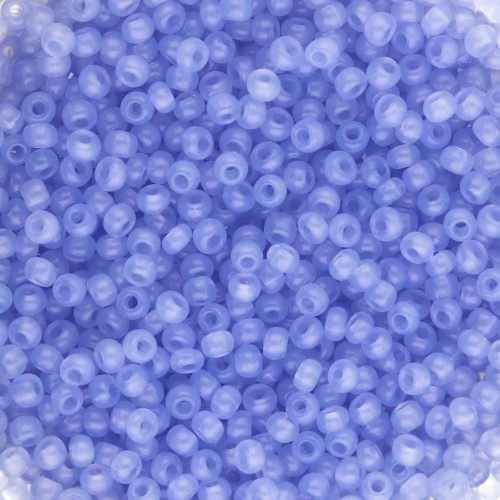 Cuentas Preciosa Rocalla 11/0 de 2 mm - Solgel - Azul 1, teñidas en color alabastro, 20 g