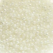 Cuentas Preciosa Rocalla 11/0 de 2 mm - White Alabaster Luster AB, 20 g