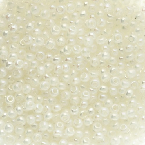 Cuentas Preciosa Rocalla 11/0 de 2 mm - White Alabaster Luster AB, 20 g