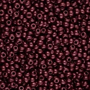 Cuentas Preciosa Rocalla 11/0 de 2 mm - Rojo coral opaco con brillo lila, 20 g