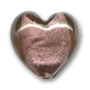 Corazones hoja de plata 20 mm Amethyst x4