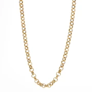 Jaseron 6 mm collar de malla - 304 Dorado de acero inoxidable x45cm