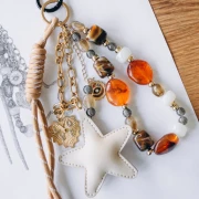 Colgante corazón 29x30 mm Motivo amor con strass - Acero inoxidable 304L Dorado x1