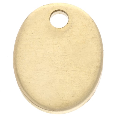 Amuleto oval 10x8 mm ImpressArt - Latón x1