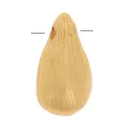 Cuentas en forma de gota de 9,5 mm - Dorado en oro fino satinado x1