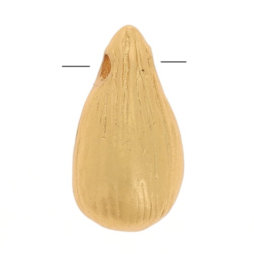 Cuentas en forma de gota de 9,5 mm - Dorado en oro fino satinado x1