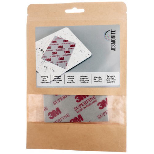 Esponja de lijado 115x140x5 mm P320 grano fino - Gris x1