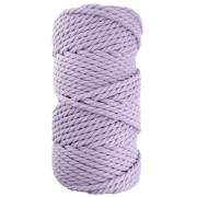 Bobina de cordón de algodón para macramé de 5 mm - Malva x50m