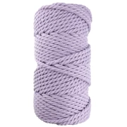 Bobina de cordón de algodón para macramé de 5 mm - Malva x50m