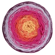 Bobina de cordón de macramé Cotton Air Cake 1mm - Tie and Die Violet x220m