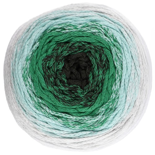 Bobina de cordón de macramé Cotton Air Cake 1mm - Tie and Die Verde x220m