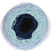 Bobina de cordón de macramé Cotton Air Cake 1mm - Tie and Die Azul x220m