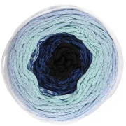 Bobina de cordón de macramé Cotton Air Cake 1mm - Tie and Die Azul x220m