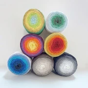 Bobina de cordón de macramé Cotton Air Cake 1mm - Tie and Die Azul x220m