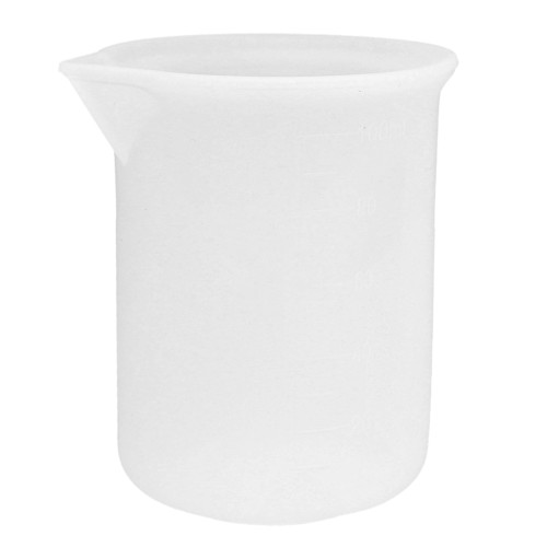 Vaso graduado de silicona de 100 ml con pico - Transparente x1