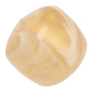 Cuentas cubo irregulares 16x17 mm -Marrón claro jaspeado acrílico translúcido x10|raw }}