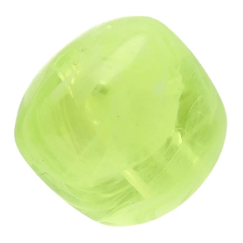 Cuentas cubo irregulares 16x17 mm - Acrílico translúcido Jaspeado verde claro x10
