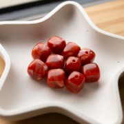 Cuentas cubo irregulares 16x17 mm - Acrílico opaco - Terracota jaspeado x10