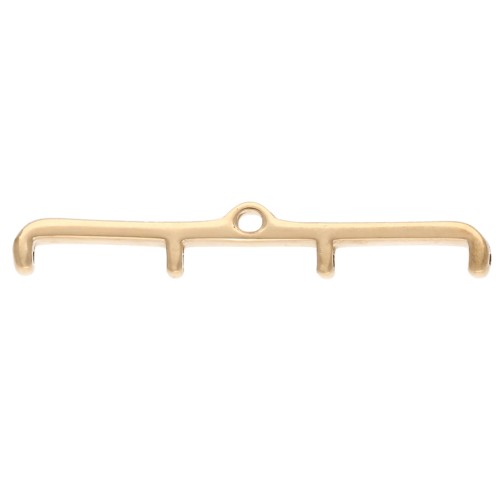 Platillo - Punta para tejer Rocaille Miyuki 11/0 Skafi IV Dorado con oro fino x1