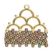 Platillo - Rocaille Miyuki punta para tejer 8/0 Lakos IV Dorado con oro fino x1