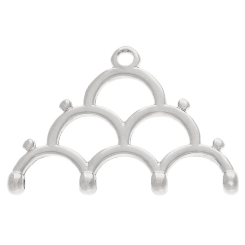 Platillo - Punta para tejer Rocaille Miyuki 8/0 Lakos IV Plata Vielli x1