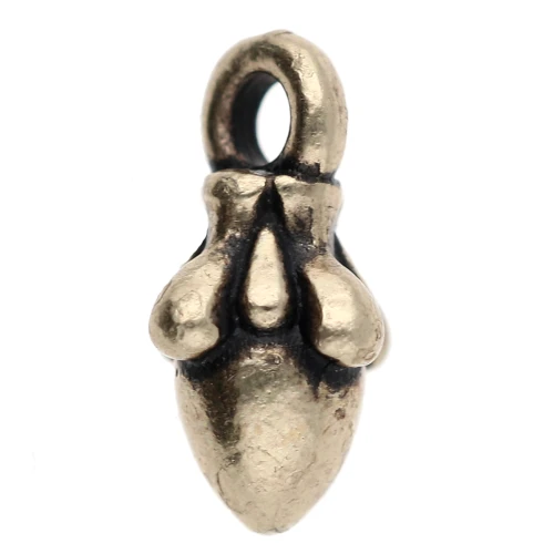 Dije bellota mini 10x6 mm - Bronce x1