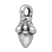 Mini Dije borla 10x6 mm - Chapado plateado fino envejecido x1|raw }}