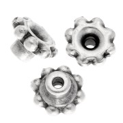 Flor de cuentas de precisión rondelles 5mm Alineación de cuentas - Fina chapa de Arg viejo x5|raw }}