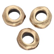 Cuentas arandalas agujero grande 5 mm - Bronce x5