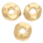 Cuentas arandalas agujero grande 6,5 mm - Dorado con oro fino x5|raw }}