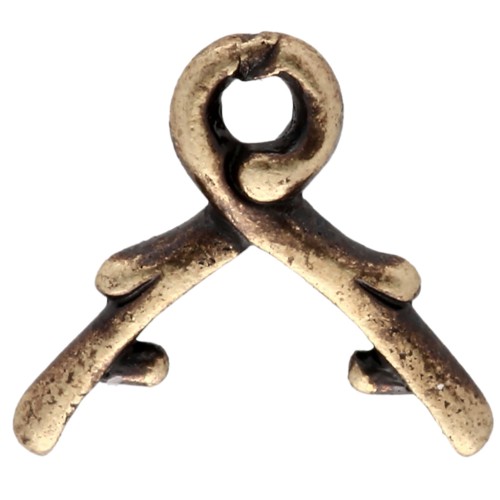 Cierre colgante 10 mm - Bronce x1