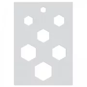 Plantilla para arcilla polimérica 210x148 mm motivos Nids d'abeille