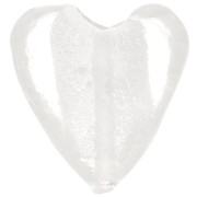 Corazones hoja de plata 20 mm Crystal x4