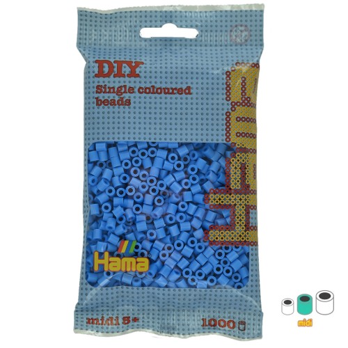 Perlas de planchar Hama Midi 5 mm Azul claro (n°119) x 1000