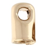 Extremos de cordón 3 mm - 3 micras chapados en oro x1|raw }}