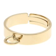 Anillo ajustable con 1 banda - Talla 54 a 63 - 3 micras chapado en oro x1|raw }}